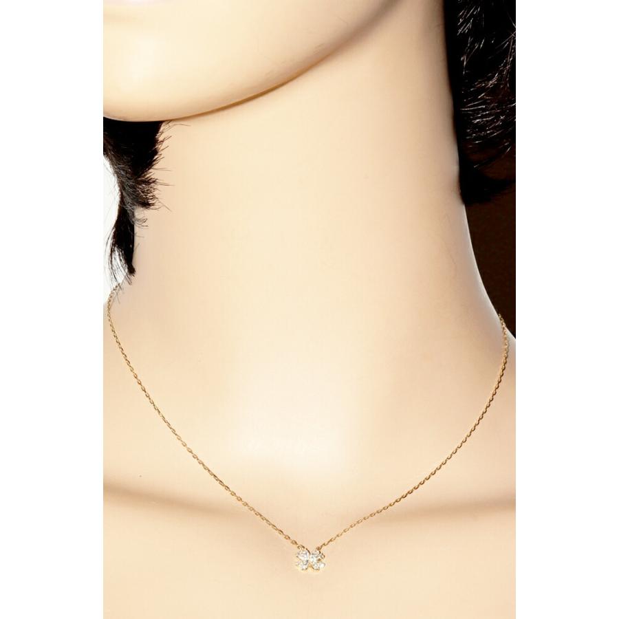 四つ葉のクローバー ネックレス　K18WG　天然ダイヤ0.16ct品質保証書付 楽天市場】四つ葉 クローバー ダイヤモンド K18WGネックレス : Graceみわ