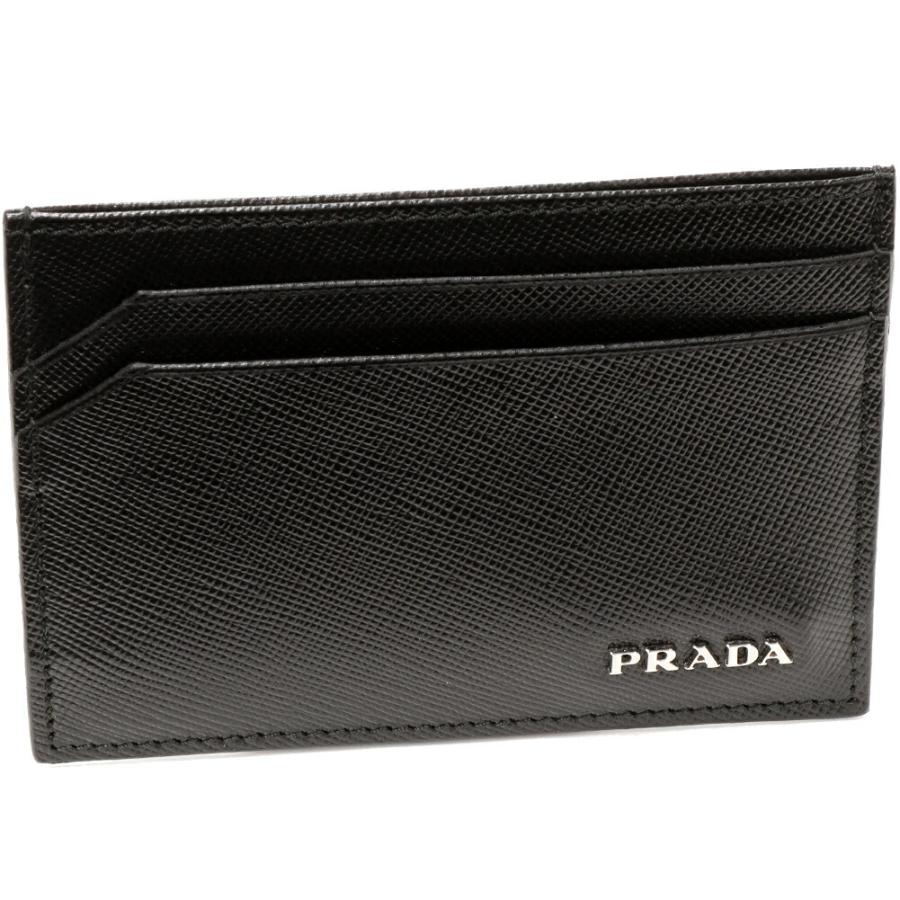 PRADA プラダ カードケース サフィアーノコーナー カーフ ネロ