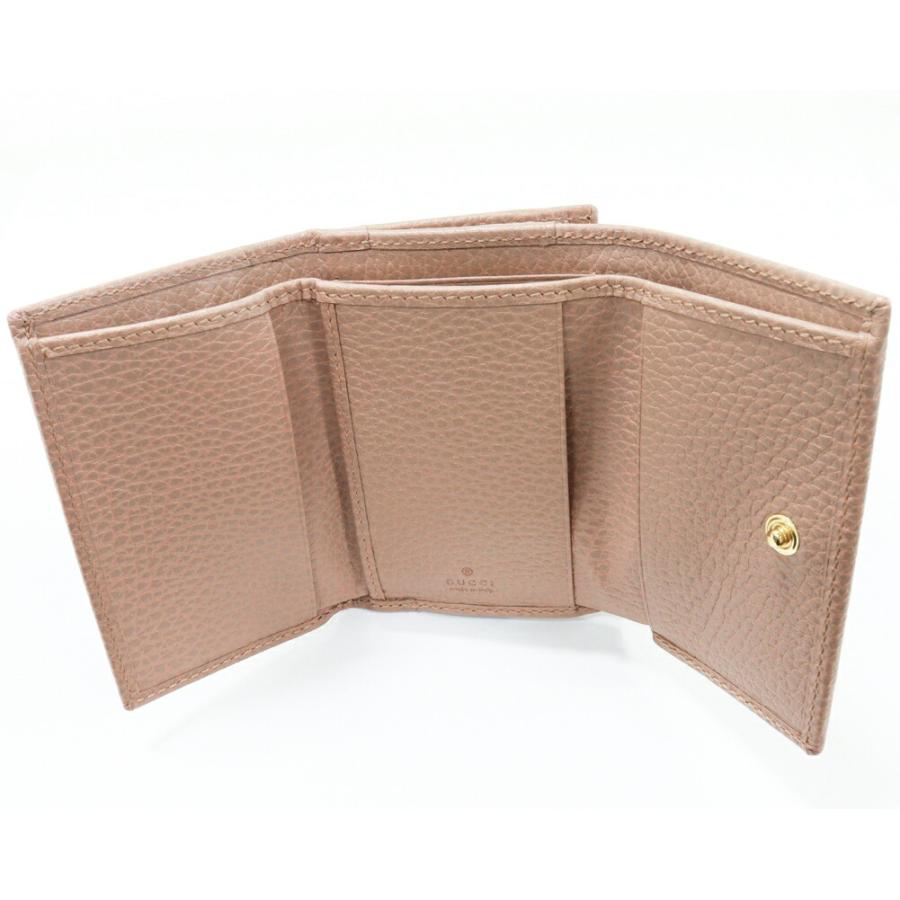 GUCCI グッチ GGマーモント 三つ折り コンパクト財布 ダスティピンク GUCCI グッチ 三つ折り財布(小銭入れあり) GGマーモント コンパクト