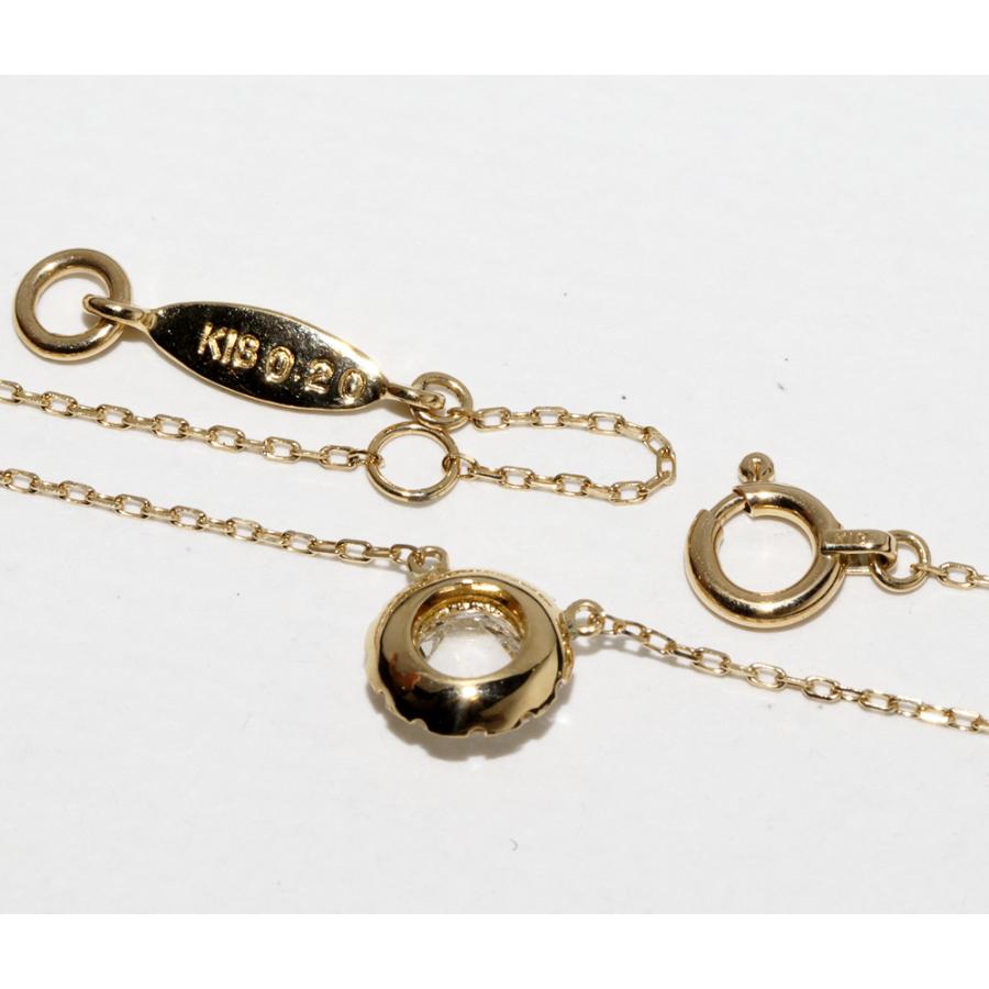 AHKAH アーカー ペンダントネックレス K18YG ダイヤ約0.20ct 