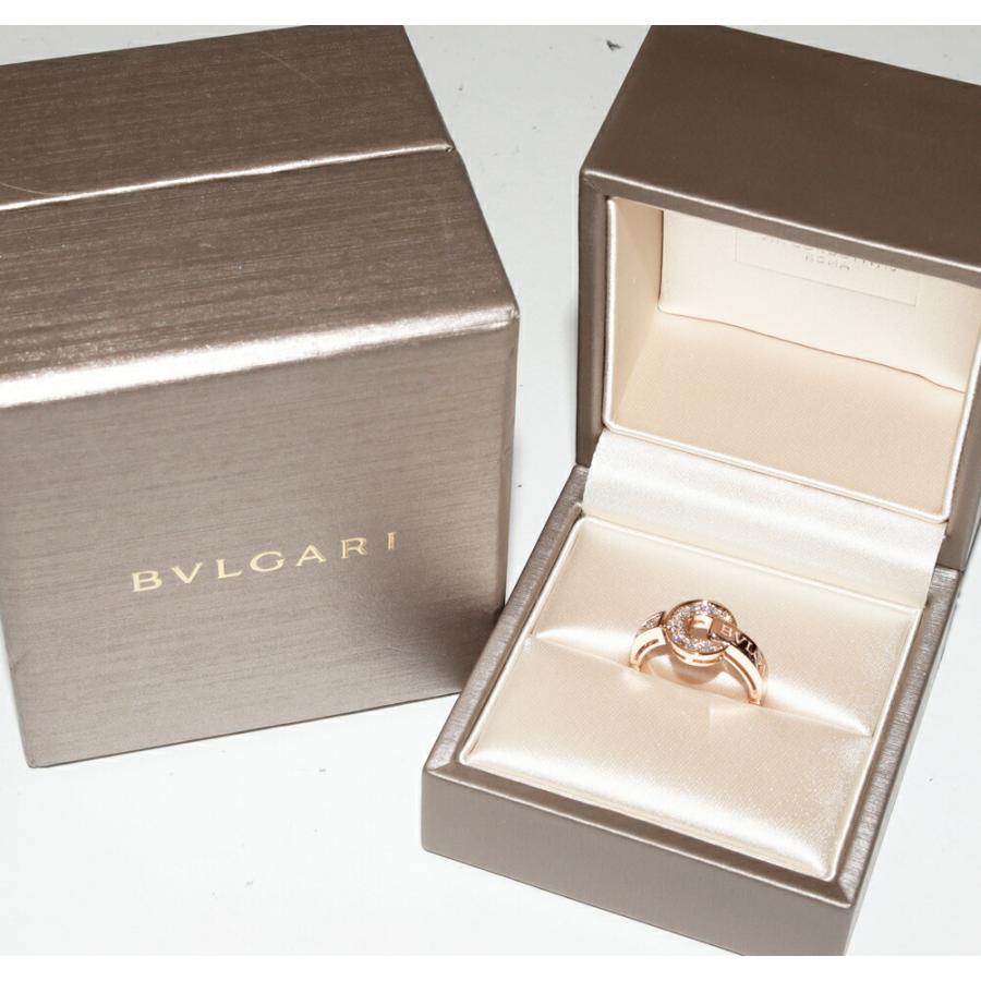 BVLGARI ブルガリ 指輪 K18PG パヴェダイヤ ブルガリブルガリリング 