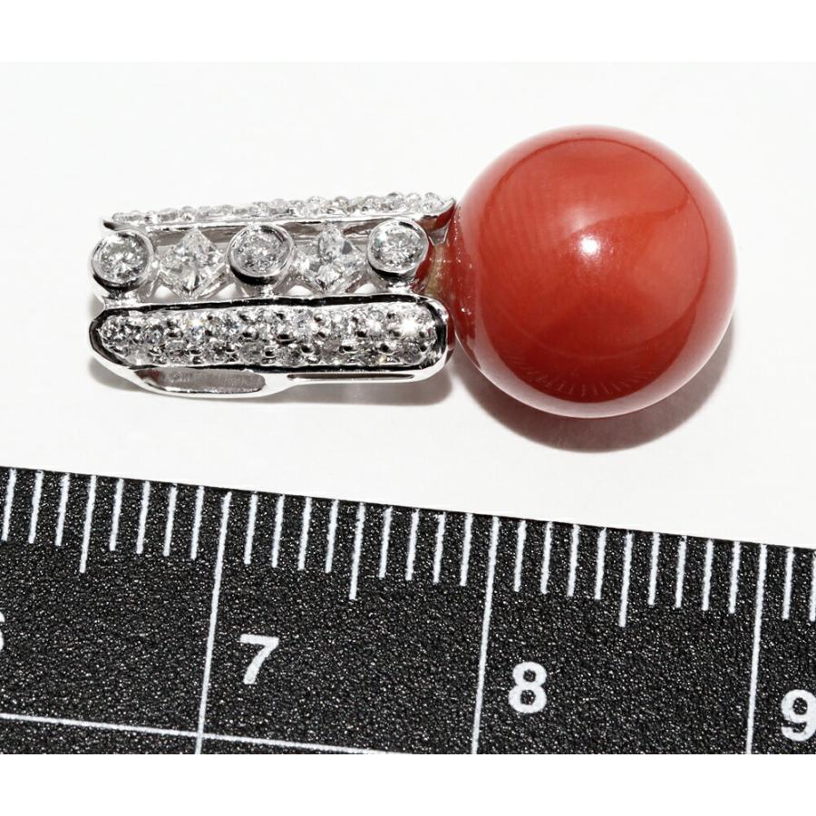 ペンダントトップ Pt900 サンゴ(珊瑚) ダイヤ0.44ct : たかみ質店 