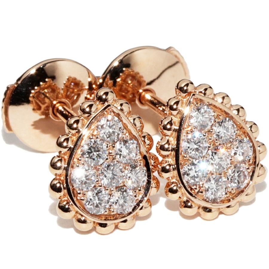 ブシュロン ピアス K18PG ダイヤ16P(0.25ct) セルパンボエム