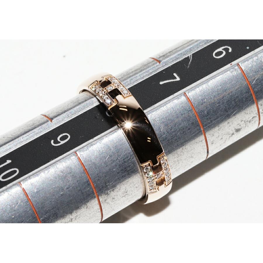 HERMES エルメス 指輪 K18PG ダイヤ44P(0.08ct) エヴァー HERMES エルメス 指輪 K18PG ダイヤ44P(0.08ct) エヴァー