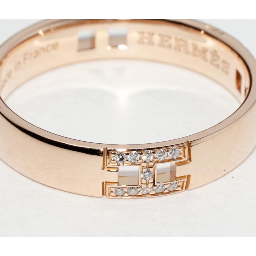 HERMES エルメス 指輪 K18PG ダイヤ44P(0.08ct) エヴァー HERMES エルメス 指輪 K18PG ダイヤ44P(0.08ct) エヴァー