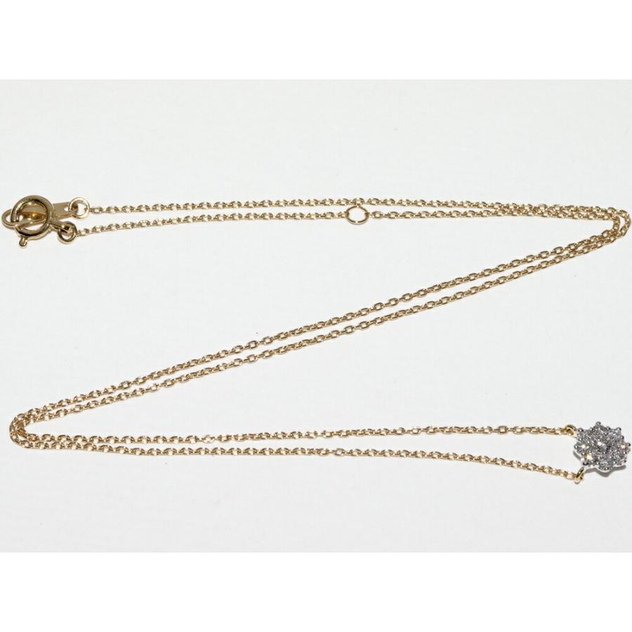 BELLESIORA ベルシオラ ペンダントネックレス K18YG K18WG ダイヤ0.14 