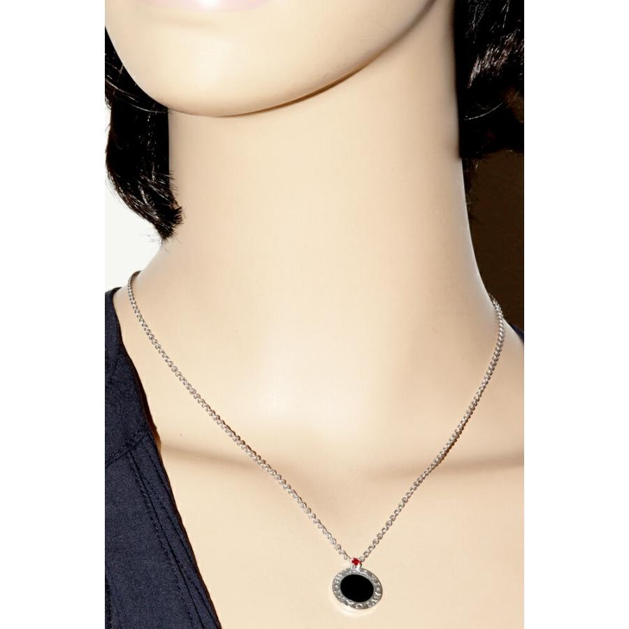 BVLGARI ブルガリ ペンダントネックレス SV オニキス1P ルビー1P