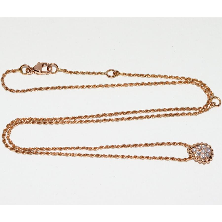 ブシュロン ペンダントネックレス K18PG ダイヤ8P(0.14ct