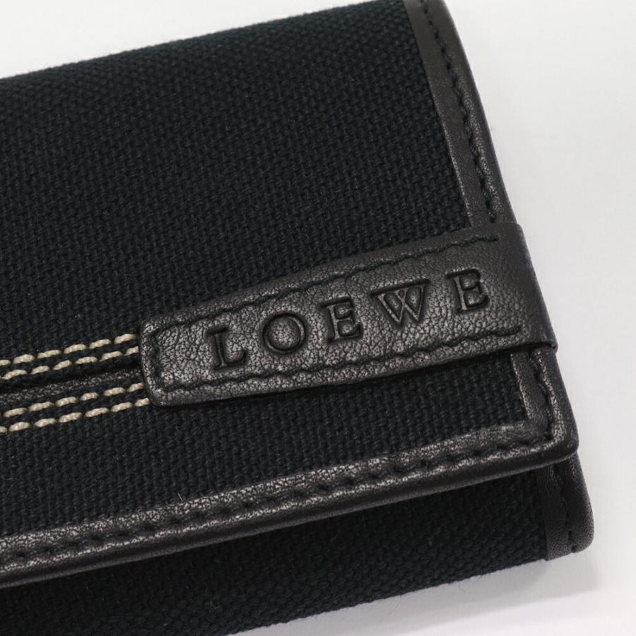 LOEWE ロエベ コインケース キャンバス カーフ 黒 060403