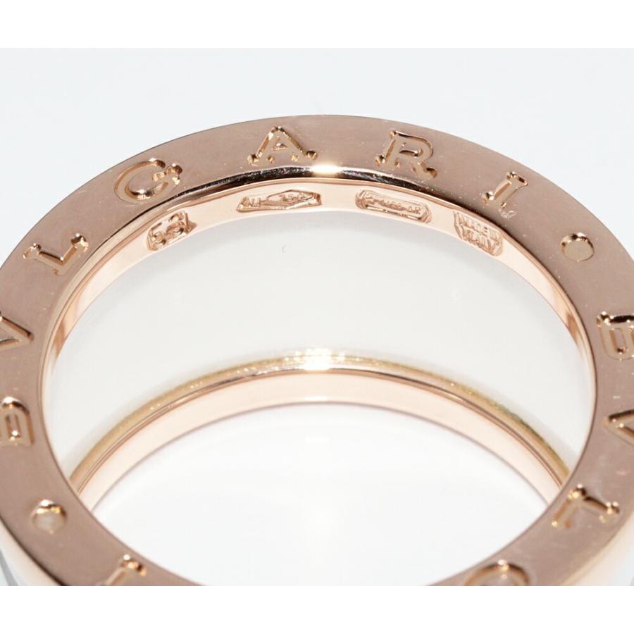 BVLGARI（ブルガリ） 指輪 K18PGxホワイトセラミック B.zero1 ビー