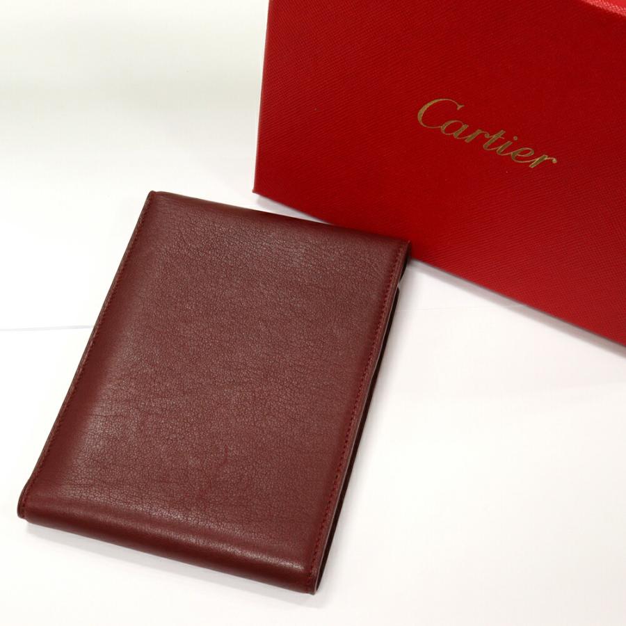Cartier カルティエ カボション ドゥ カルティエ 2つ折り財布 ブラック Cartier（カルティエ） 二つ折り札入れ(小銭入れなし) カボション
