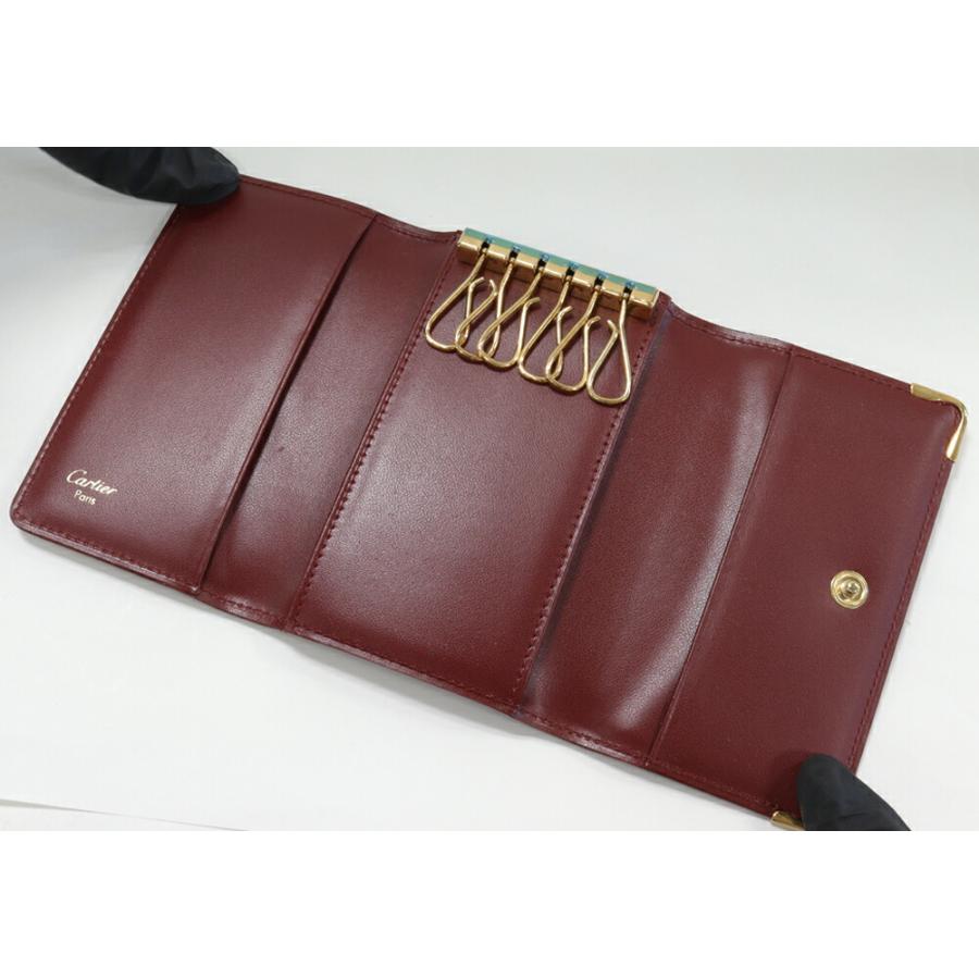 Cartier カルティエ 6連キーケース マストライン カーフ ボルドー  