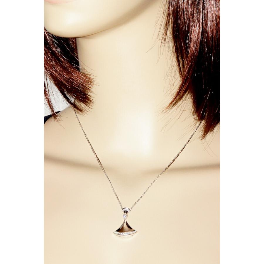 BVLGARI（ブルガリ） ペンダントネックレス K18WG ダイヤ ディーヴァ