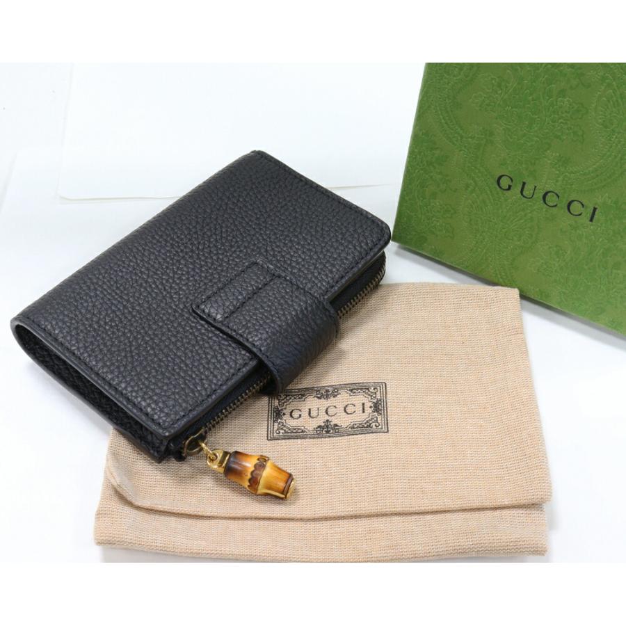 GUCCI グッチ L字ファスナー二つ折り財布(小銭入れあり) GGバンブー 