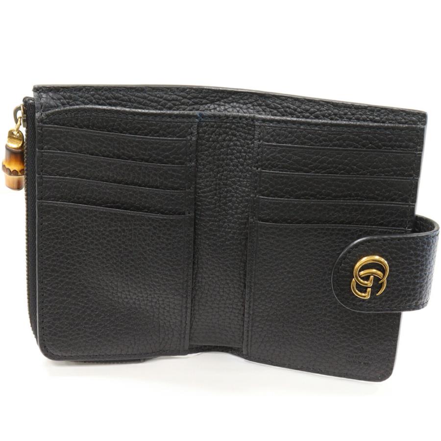 GUCCI グッチ L字ファスナー二つ折り財布(小銭入れあり) GGバンブー 