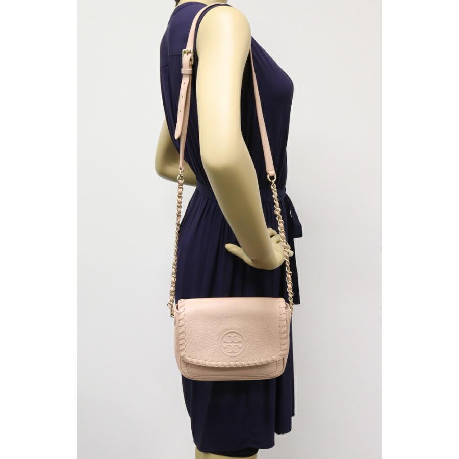 【美品】トリーバーチ　マリオン　ショルダーバッグ　チェーン　ブラウン TORY BURCH 良品 トリーバーチ マリオン レザー チェーン