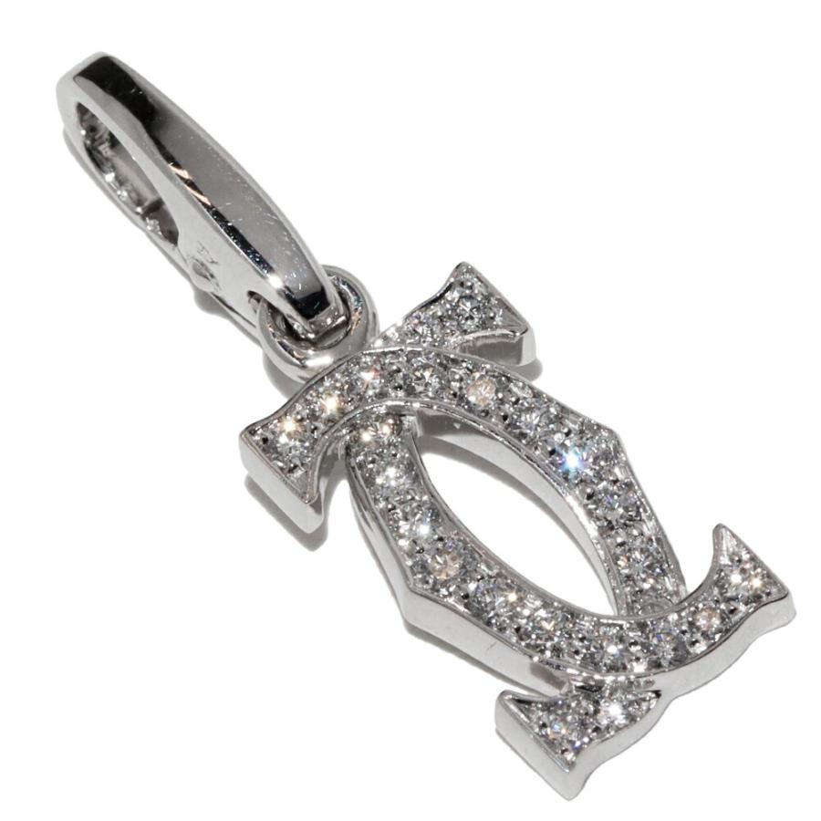 Cartier（カルティエ） K18WG ダイヤ24P 2Cチャーム フルダイヤ B30103