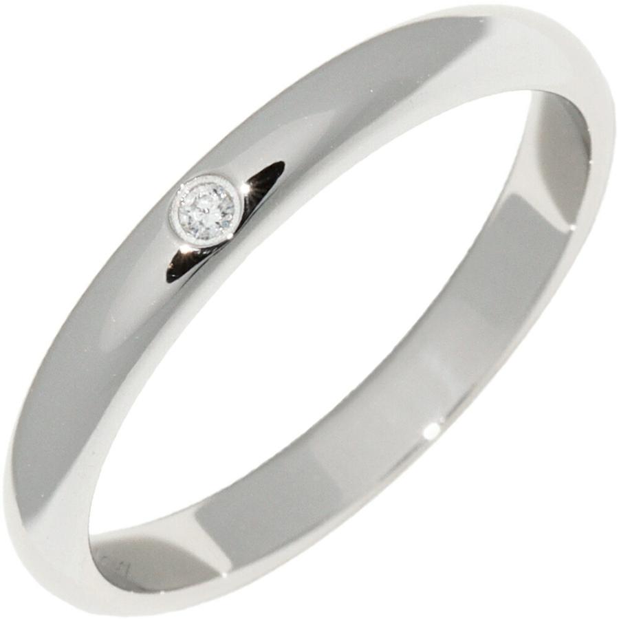 【新品同様】カルティエ　1p ダイヤ　バンド　マリッジ　リング　Pt950 指輪 Cartier（カルティエ） 指輪 Pt950 ダイヤ1P(0.01ct) クラシック