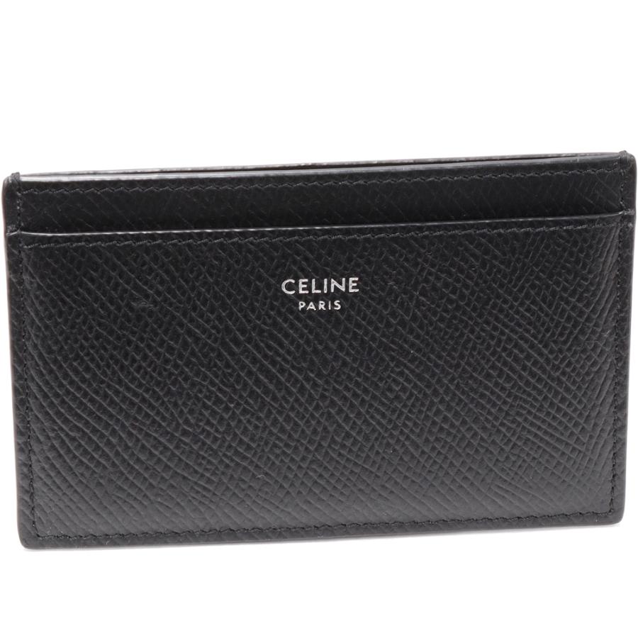 CELINE（セリーヌ） カードケース グレインドカーフスキン 黒 : たかみ