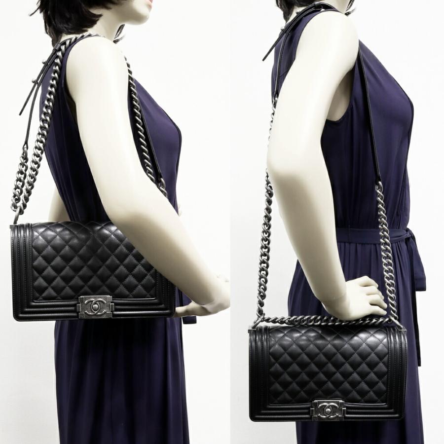 ショルダーバッグ ボーイシャネル ブラック CHANEL（シャネル） Boy Chanel Leather Chain Shoulder Bag ボーイ