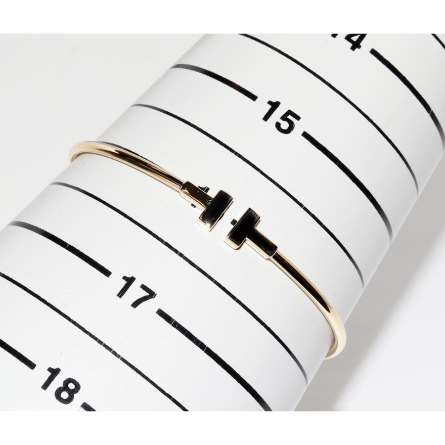 ティファニー ブレスレット K18YG Tナローワイヤー ラージ