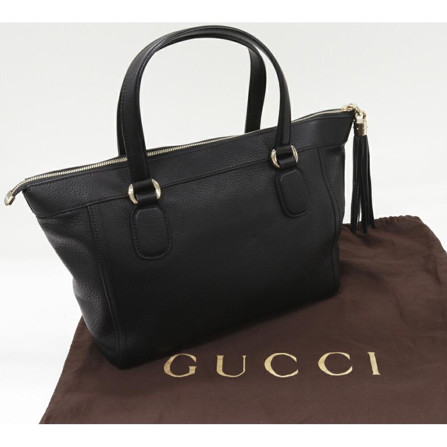 GUCCI（グッチ） ショルダートートバッグ ソーホー タッセル カーフ 黒