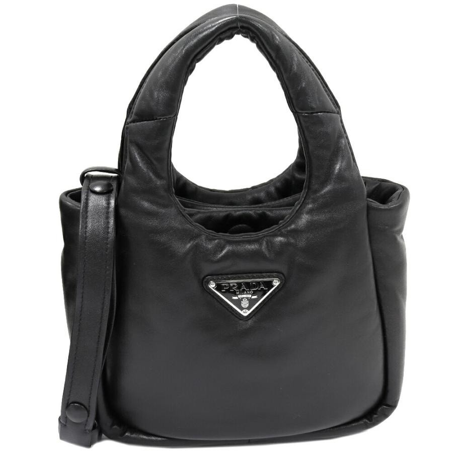 PRADA（プラダ） ナッパトライアングル スモール ナッパレザー 黒 2WAY