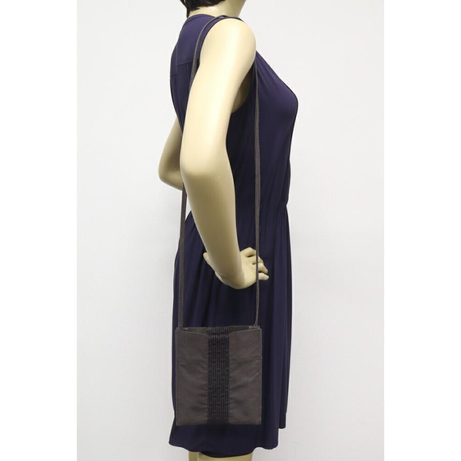 HERMES エルメス ポシェット エールライン キャンバス グレー