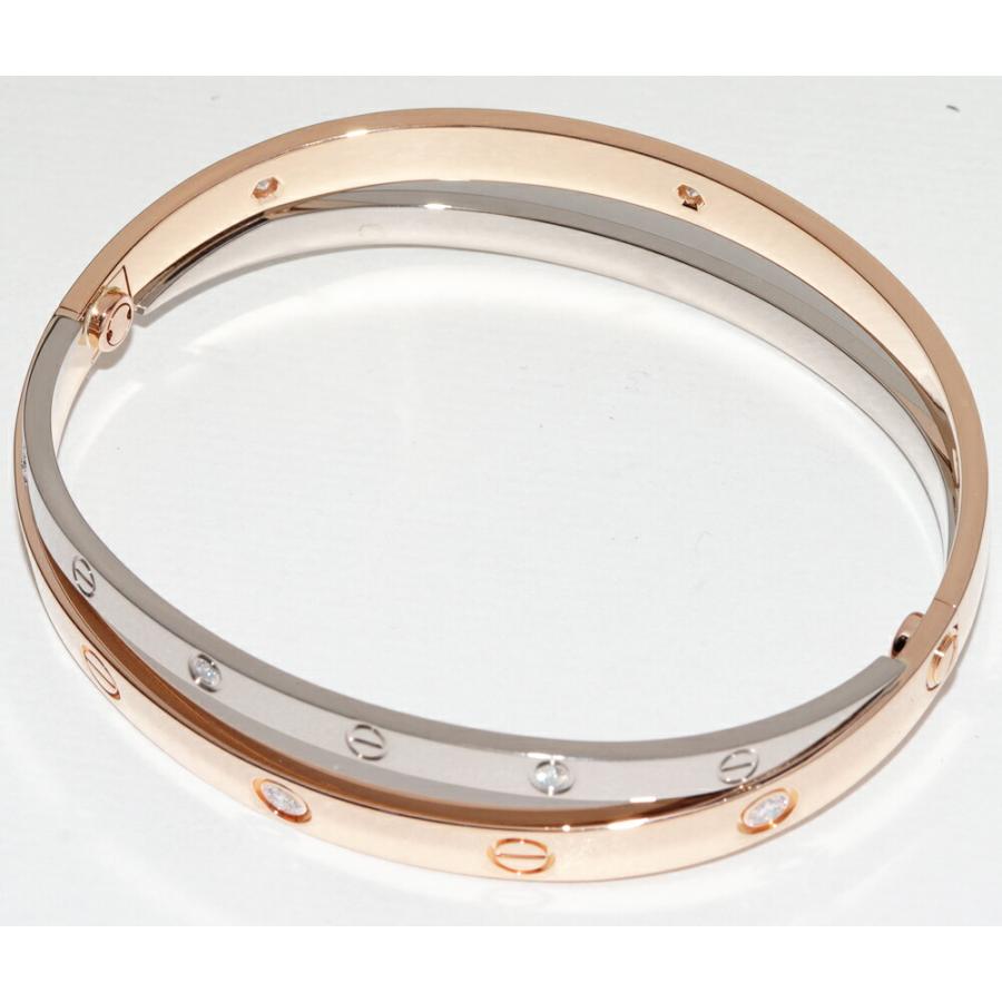 Cartier ラブブレス PG 楽天市場】【仕上済】カルティエ ラブブレス #19 新型 PG ダイヤ