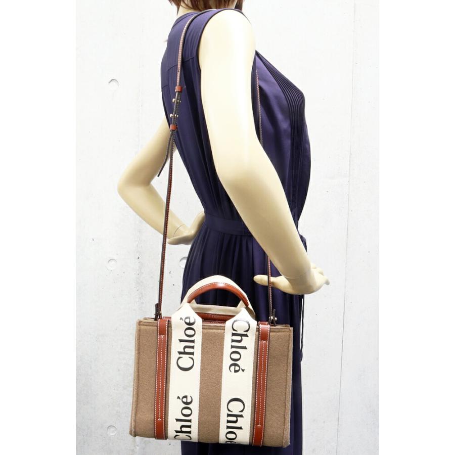 Chloe（クロエ） ハンドバッグ ウッディスモール フェルト ブラウン 