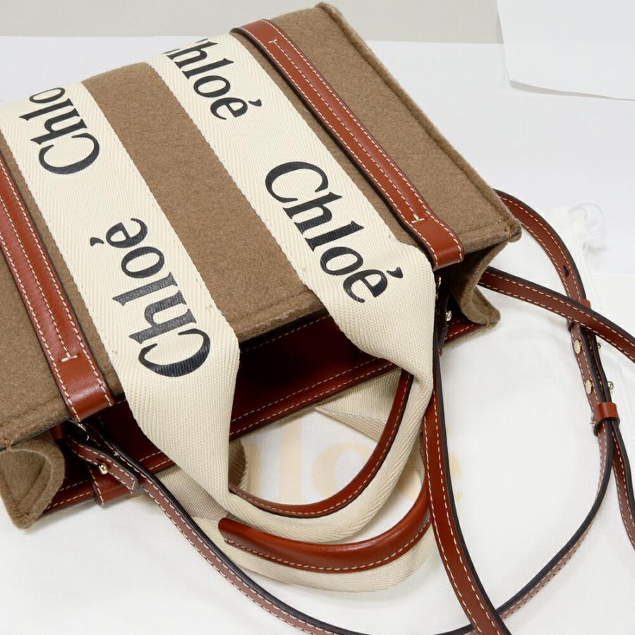 Chloe（クロエ） ハンドバッグ ウッディスモール フェルト ブラウン 