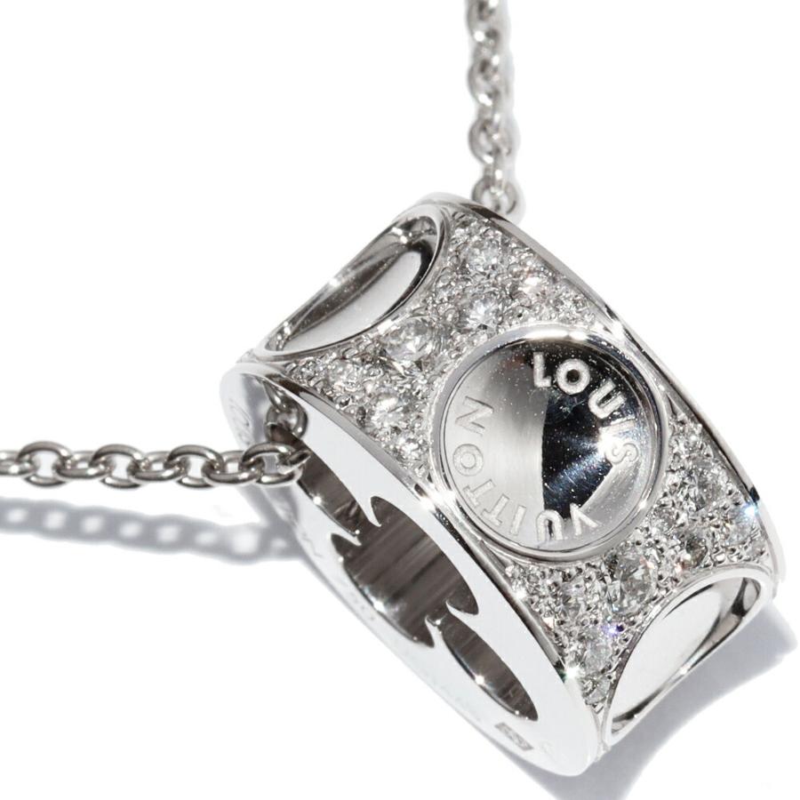 LOUIS VUITTON ルイヴィトン ペンダントネックレス K18WG パヴェ LOUIS VUITTON ルイヴィトン ペンダントネックレス K18WG パヴェ