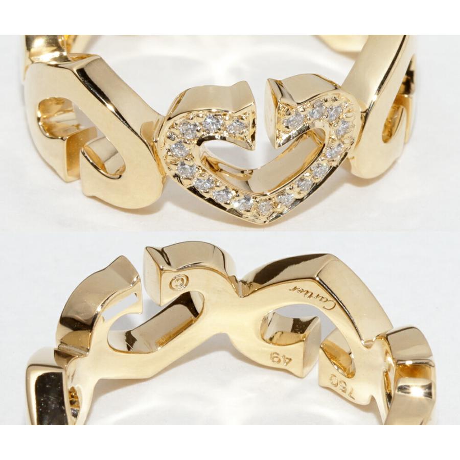 Cartier（カルティエ） 指輪 K18YG ダイヤ17P Cハートリング B40417