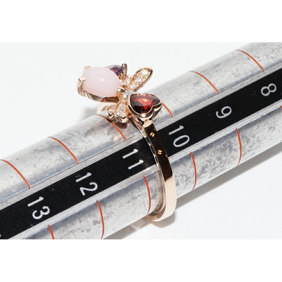 CHAUMET（ショーメ） 指輪 K18PG ピンクオパール ガーネット