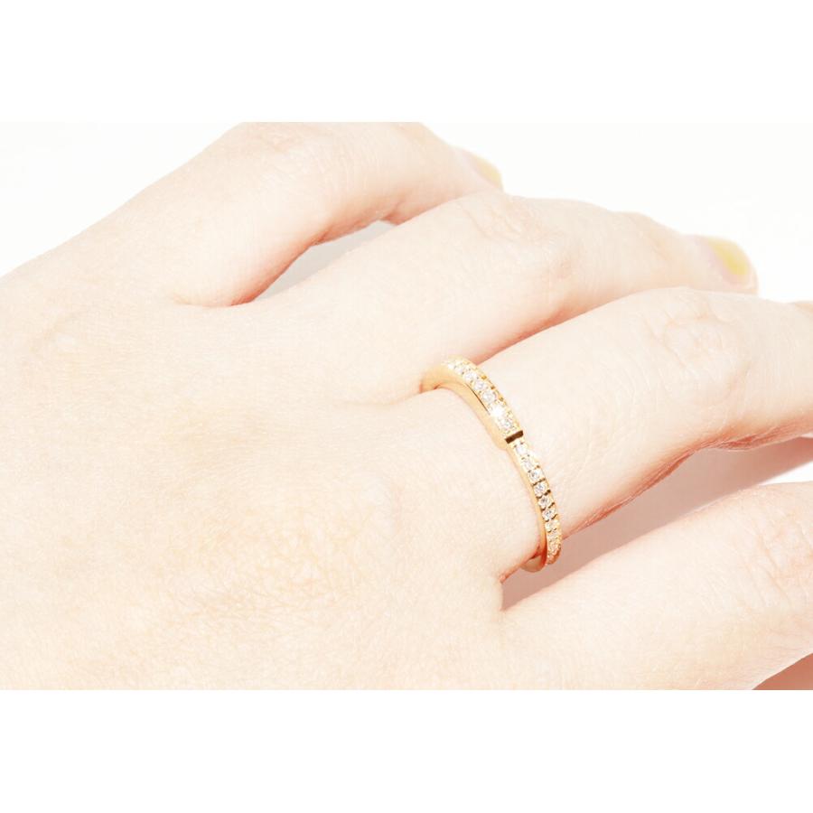 ティファニー 指輪 K18YG ダイヤ0.38ct ロックリング フルダイヤ