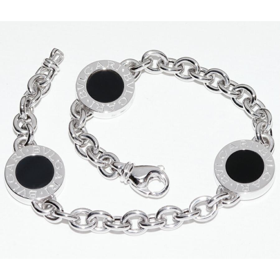 BVLGARI（ブルガリ） ブレスレット K18WG オニキス3P(3モチーフ
