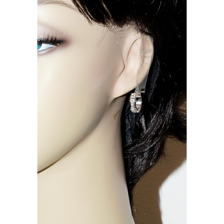 ティファニー ピアス K18WG ダイヤ6P アトラス フープピアス : たかみ