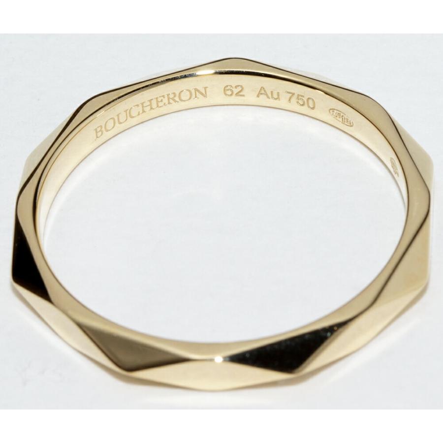 ブシュロン 指輪 K18YG ファセットリング ミディアム 幅2.8ミリ
