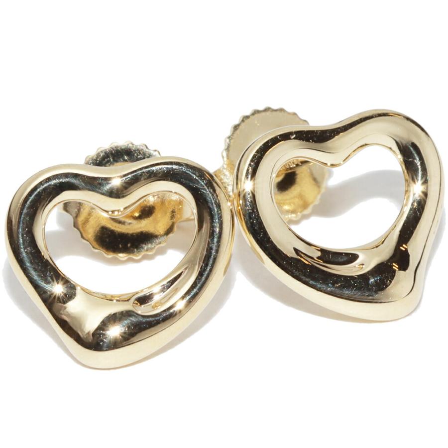 ティファニー ピアス K18YG エルサペレッティ オープンハートピアス  