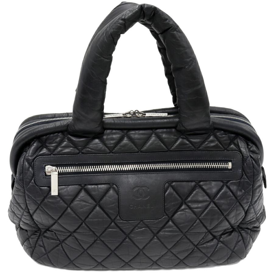CHANEL シャネル ハンドトートバッグ コココクーン ボストン レザー 黒  