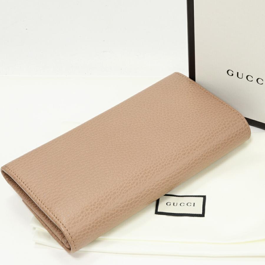 GUCCI（グッチ） ファスナー長財布(小銭入れあり) GGマーモント カーフ