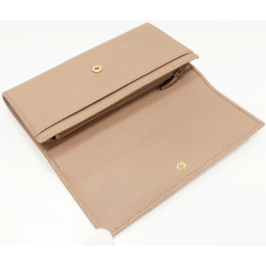 GUCCI（グッチ） ファスナー長財布(小銭入れあり) GGマーモント カーフ