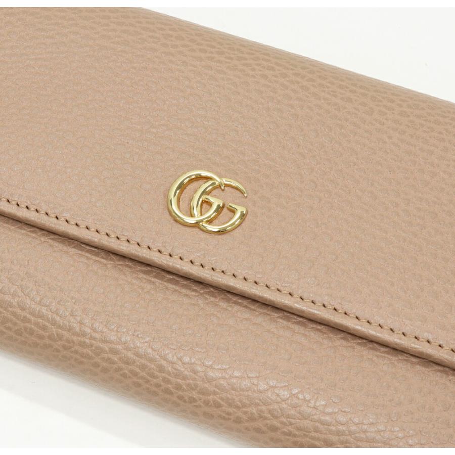 GUCCI（グッチ） ファスナー長財布(小銭入れあり) GGマーモント カーフ