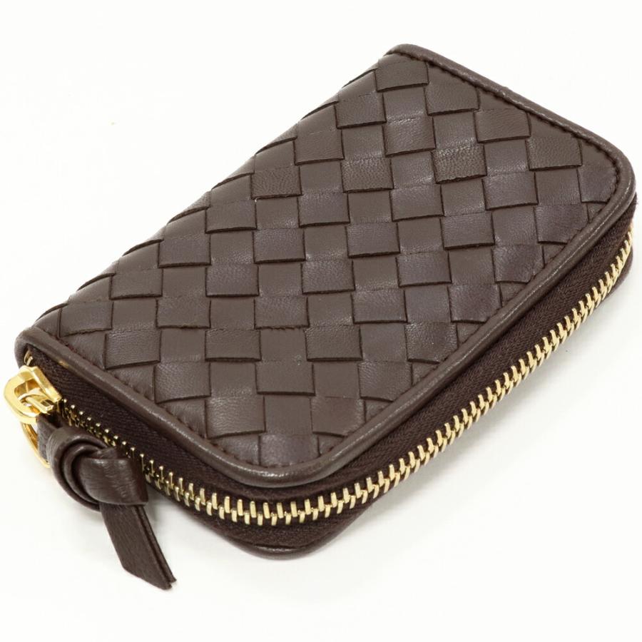 【美品】ボッテガ　イントレチャート　ダークブラウン　コインケース　財布 ボッテガヴェネタ イントレチャート コインケース ダークブラウン