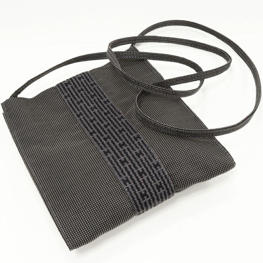 HERMES エールライン ショルダーバッグ キャンバス グレー HERMES エルメス ショルダーバッグ エールライン ポシェット