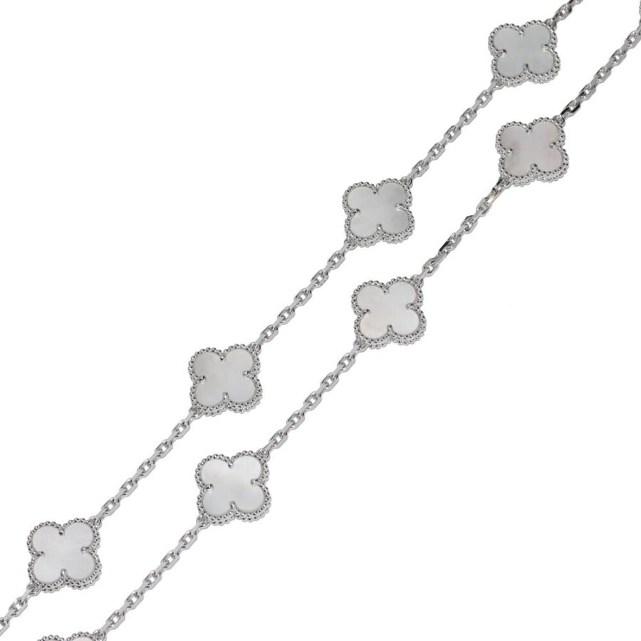 ヴァンクリーフ＆アーペル ネックレス K18WG マザーオブパール20P