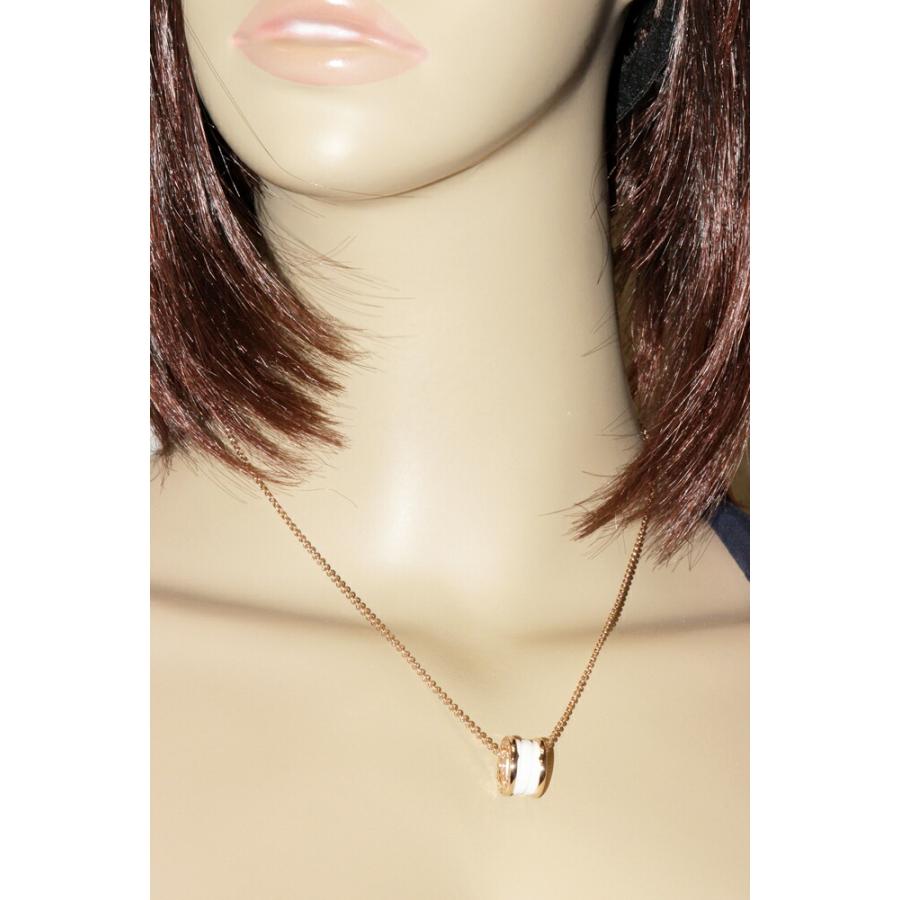 ブルガリ ビーゼロワン ペンダント 白セラミック K18 PG ネックレス BVLGARI（ブルガリ） ペンダントネックレス K18PG ホワイトセラミック