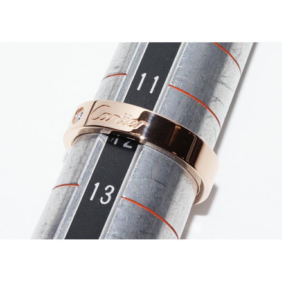 Cartier カルティエ 指輪 K18PG ダイヤ1P(0.03ct) Cドゥカルティエ