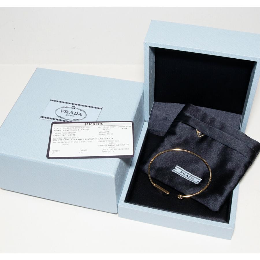 スーパータイムセール‼️【良品✨】PRADA プラダ　ブレスレット　箱付き PRADA（プラダ） ブレスレット K18YG ダイヤ約0.22ct エターナル