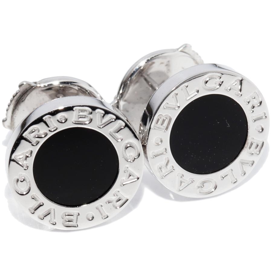 BVLGARI（ブルガリ） ピアス K18WG オニキス2P ブルガリブルガリ